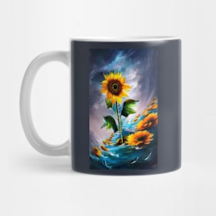 Dramatic sunflowers artwork Mug